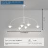 Nordic Modern Glass Ball Hall Chandelier Creative Living Dining Room Bedroom Kitchen Bar Cafe Home Decor Art Hanging Lamp LED