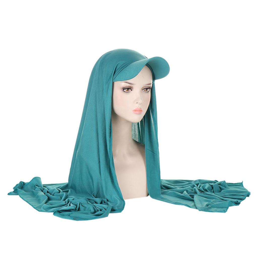 Solid Color Women's Versatile Scarf Hat - Middle East Hijab Style