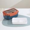 Stainless Steel Student Lunch Box With Divided Food Compartments For Office And School Use