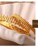 CELES Fashionable Multi Style Gold Bracelet with Woven Texture and Diamond Inlaid Opening Adjustable Bracelet