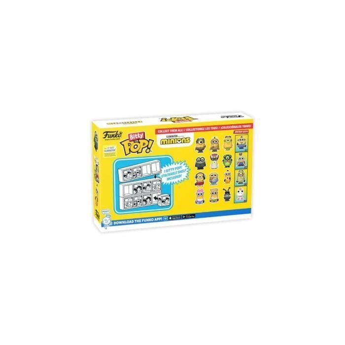 Figurines En Vinyle - FUNKO - MINIONS PACK 4 FIGURINES BITTY POP - 2,5 Cm - Figurine Mystère Rare