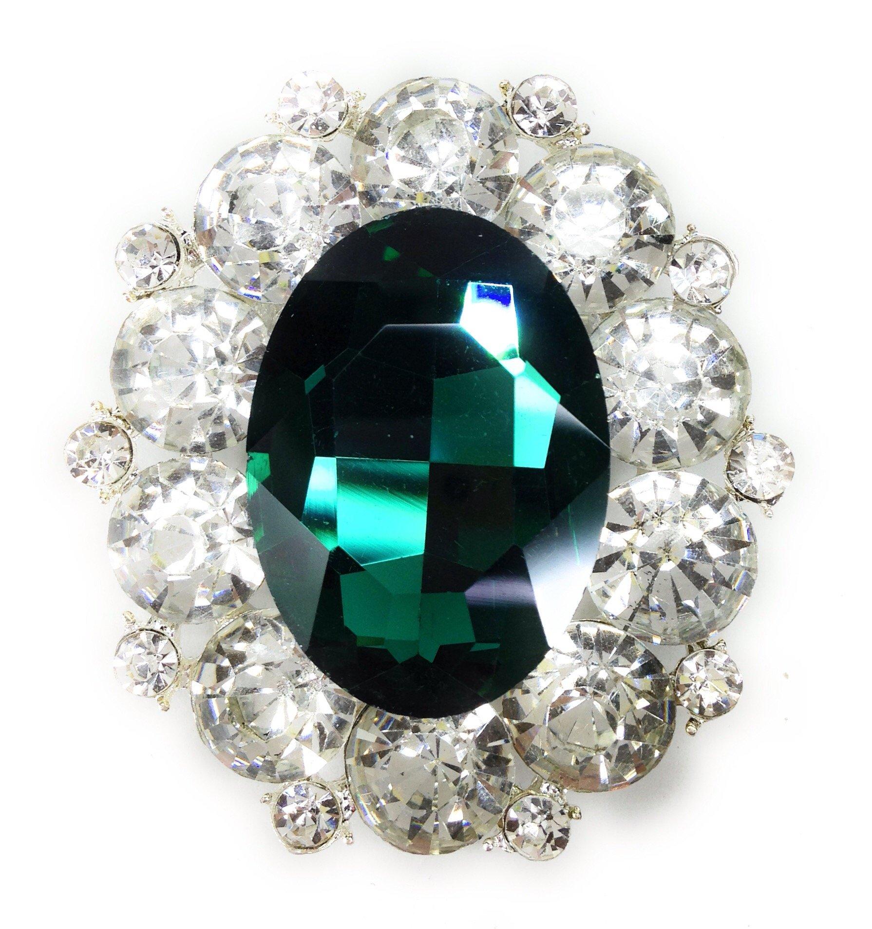 

Classic style courtly large jewel brooch (green) зелений