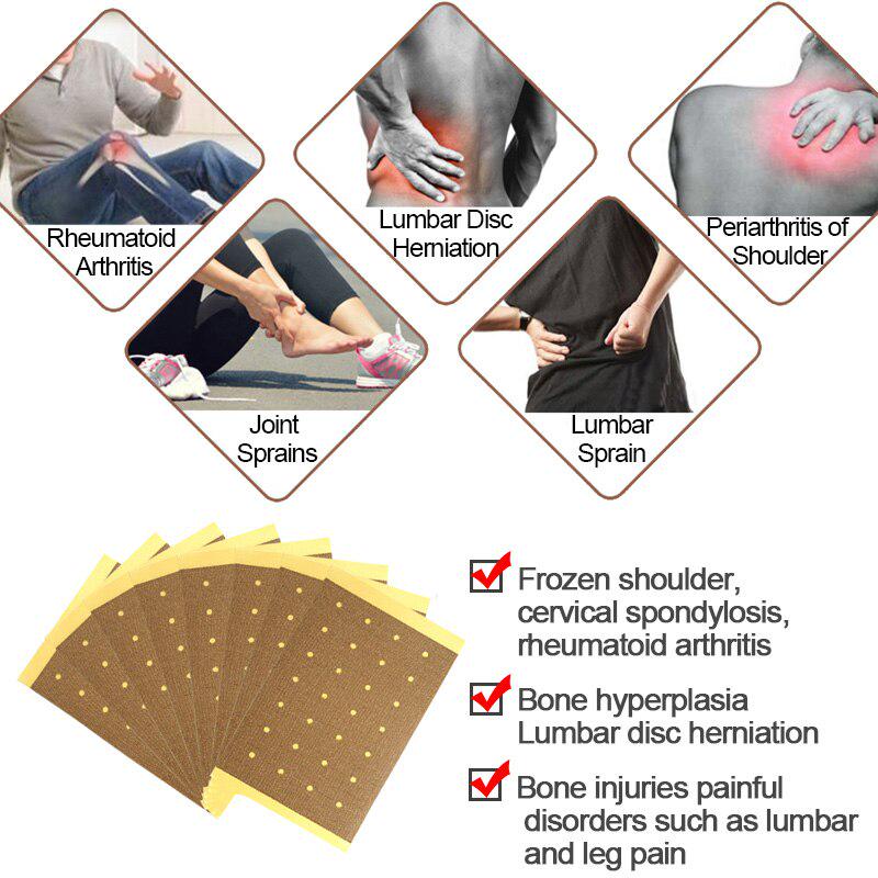 Sumifun 8/24/40stk Tigerbalsam Gips Smertelindring Patch Varme Tilbake Gips