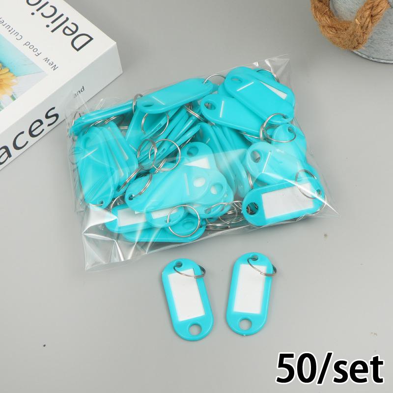 50 PCS Plastic Key Tags Split Ring ID Label Keychains for Organizing Locker Mailbox Apartment Office Home Keys