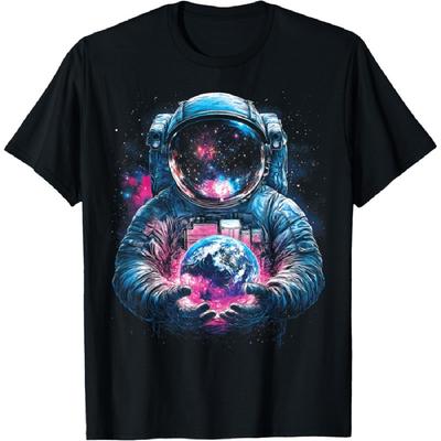 Astronauta Planeta Ziemia Kosmos Galaktyka Wszechświat Nauka T-Shirt