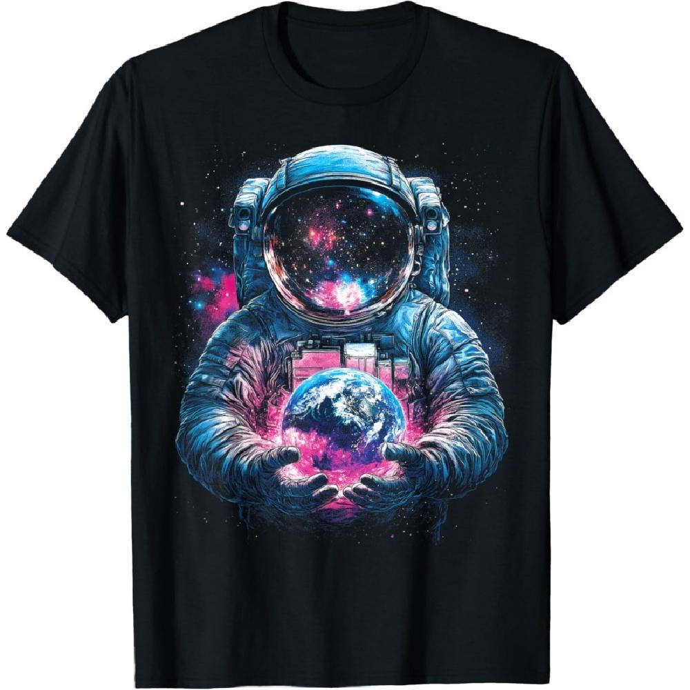 Astronaut Planet Earth Outer Space Galaxy Universe Science T-Shirt