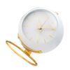 Desktop Alarm Clock Students Dormitory Mini Alarm Clock Ornaments Simple Metal Desktop Clock White