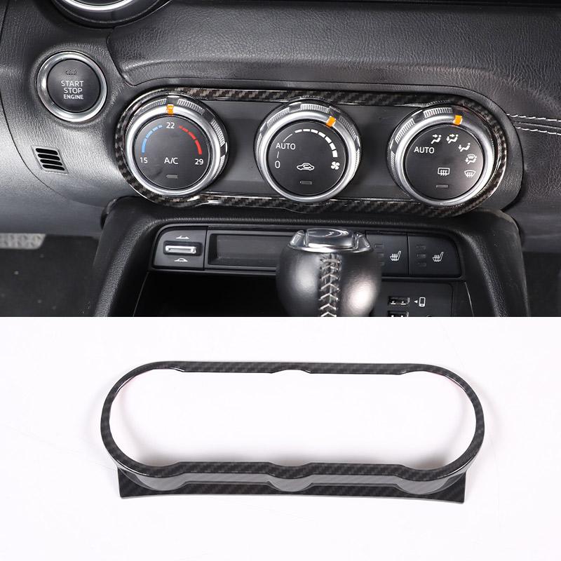 

ABS Carbon Fiber Car Center control Air Outlet Frame Air Conditioning Knob Frame Trim Accessories For Mazda MX-5 2016-2026