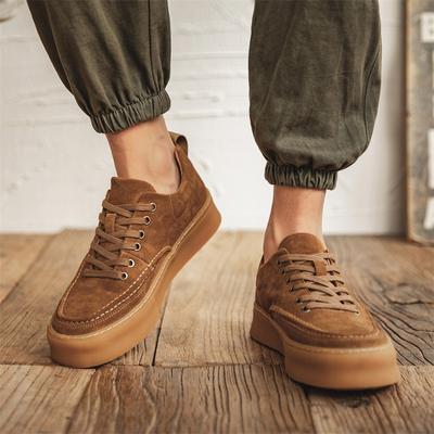 Fashion Fashion Brand New Men's Suede Shoes Outdoor Men's Simple Casual Shoes Thick Soled Sneakers Men's Retro Oxford Shoe Shoes
