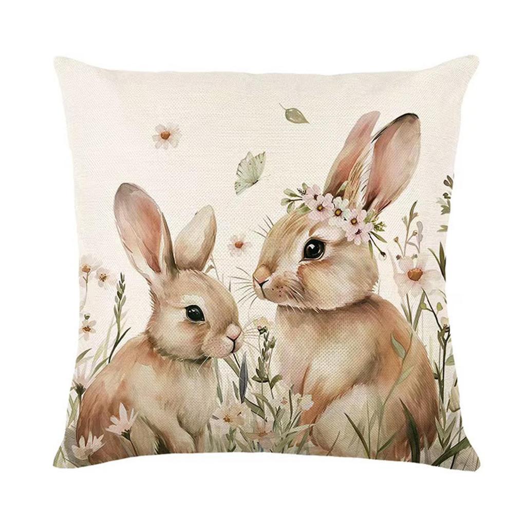Easter Rabbit & Dot Pillowcase - Cute Pet Series for Sofa