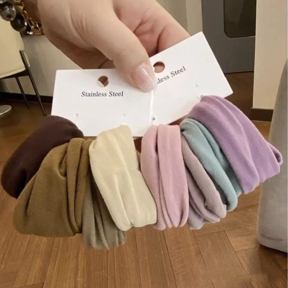 4Pcs/Set High Stretch Women's Scrunchie Solid Ponytail Holder Hair Tie 2024 New Hair Bands  Women
