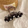 2025 New Korean Jelly Color Flower Heart Hair Claws Sweet Rhinestone Hair Clips Irregular Shark Hairpins Hair Accessories Headwear