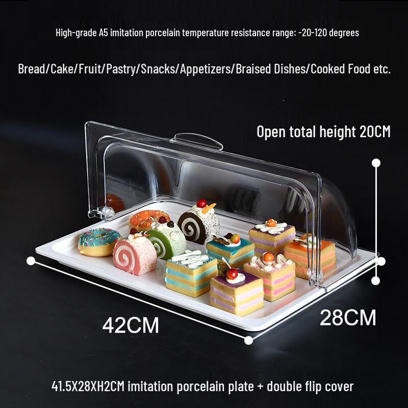 Dí Ruì ēn Commercial Melamine Food Display Trays with Transparent Lids