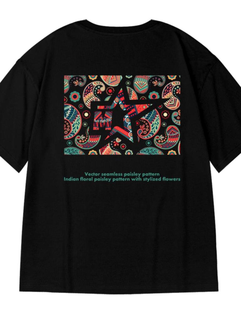 8XL Μοντέρνο Ανδρικό Μπλουζάκι Μανίκι Μισό Αμερικανο-Ιαπωνικού Στυλ, 2023 Streetwear με Στρογγυλή Λαιμόκοψη.