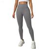 Women's Solid Color Seamless Yoga Pants, High Waist Peach Hip Sports Pants, High Stretch Yoga Clothes, Fitness Pants
