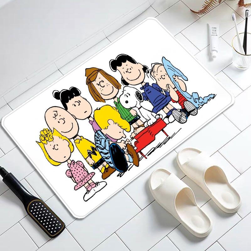 Cartoon Cute S-SnoopyS Door Mat Entrance Non-slip Doormat Washable Kitchen Carpet Hallway Rugs Bathroom Bath Door Mats