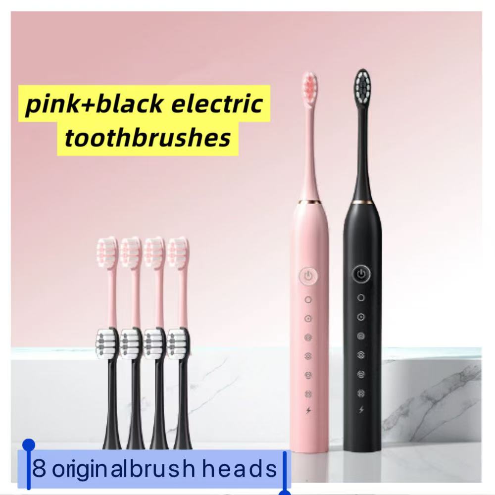 Electric Ultrasonic Toothbrush Six Speed Mode Home Soft Hair USB Charging Waterproof Adult Tooth Cleaner Automatic Couple Set