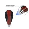 ZS Shift Knob Shift Lever Walnut Color Carbon Leather Leather Fit Toyota Lexus IS RX3 ES GS LS (Red)