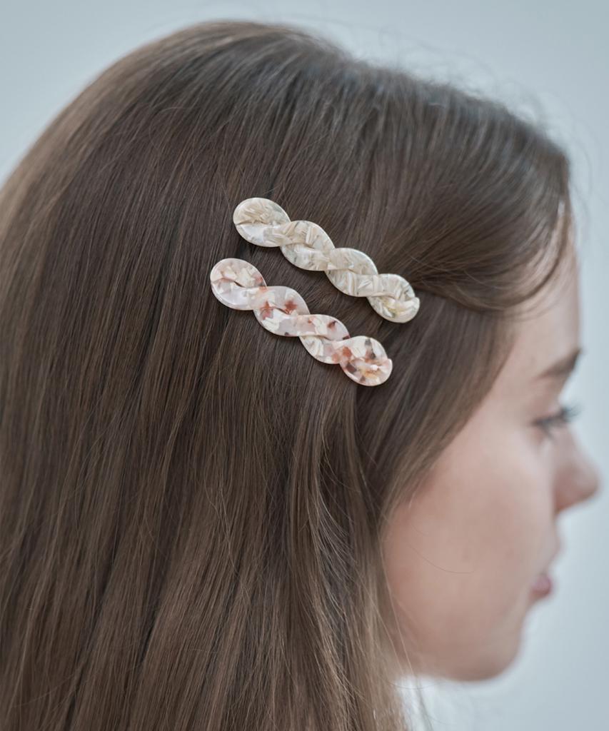 Ellejewelry Twist Marble Hairpin Elhp024