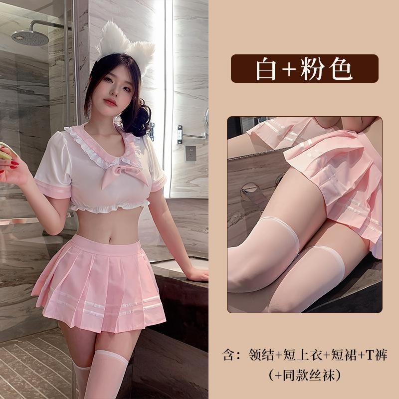 Sexy Lingerie Sexy Schoolgirl Sweet Waist Split Jk Uniform Pure Lust Temptation 9