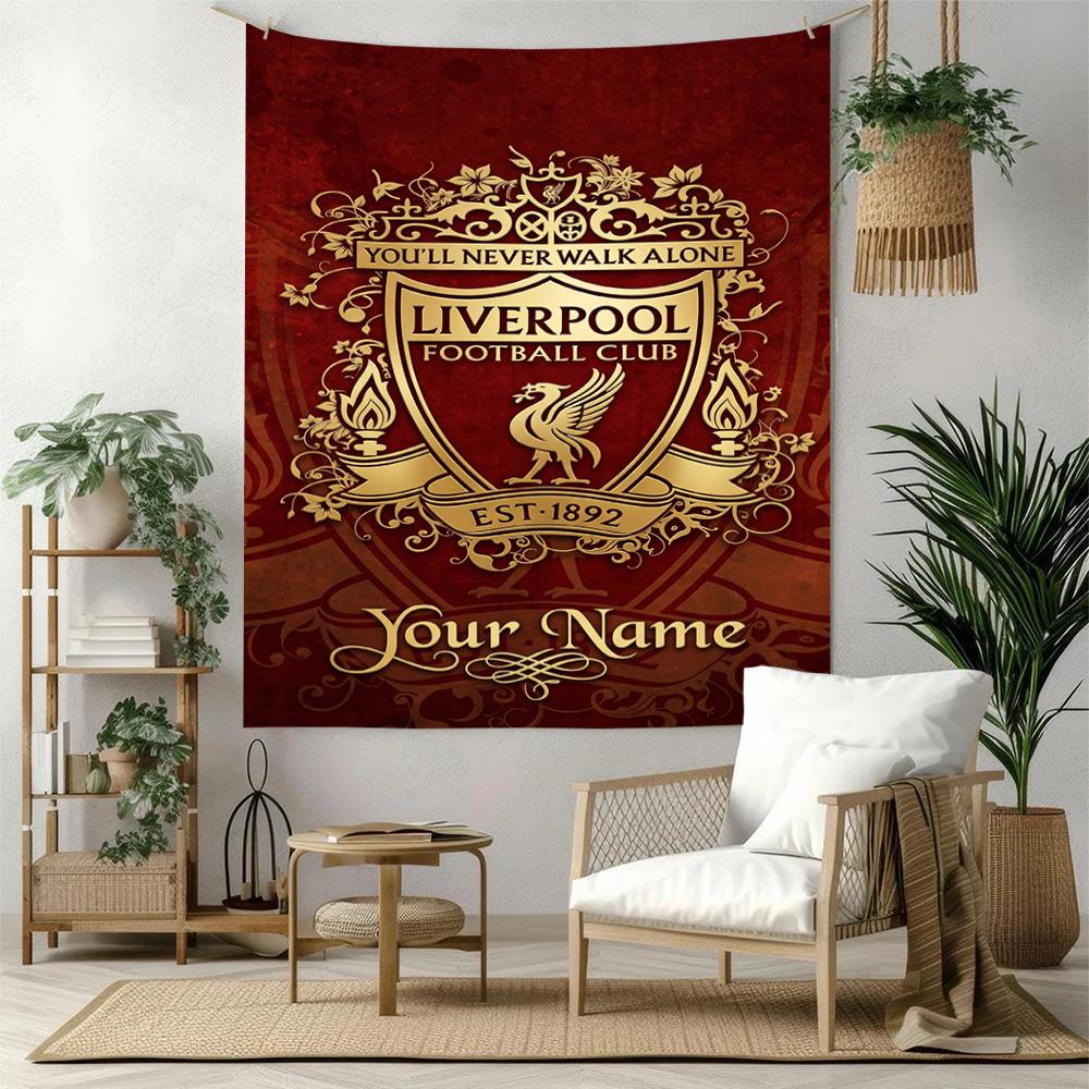Liverpool Fc Custom Your Name Wall Decor Tapestry Art For Pet Memorial Birthdaywedding Party Backdrop Family Gift