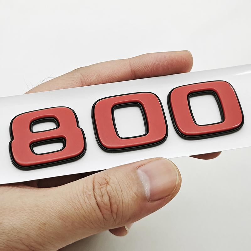 3D 800 Emblem Car Rear Trunk Badge Sticker Fender Decal Logo For Benz W463 G63 W213 Auto Styling Accessories