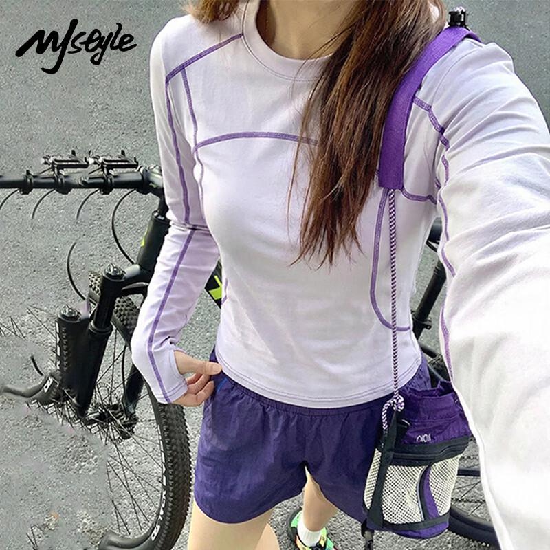 MJ STYLE Women s Quick-Dry Sun Protection Long Sleeve Running Top S