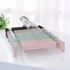Home frosted plastic trouser rack strong seamless clip hangers to dry clothes
