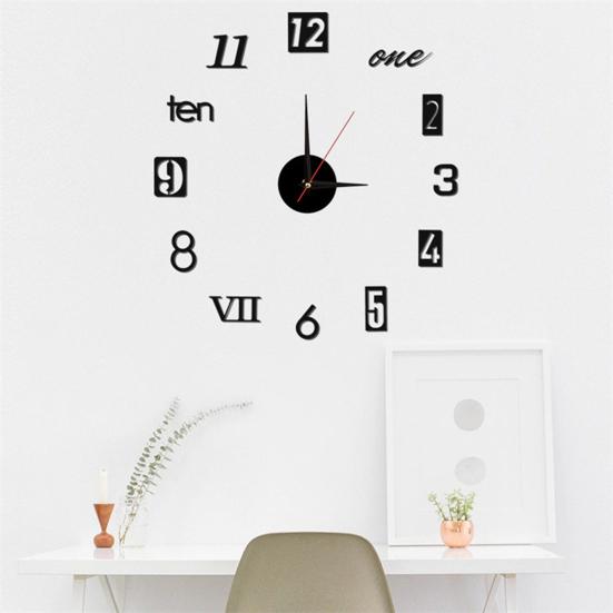 DIY Luminous Wall Clock Silent Movement Easy-to-read Decorative Modern Wall Clock for Living Room Bedroom