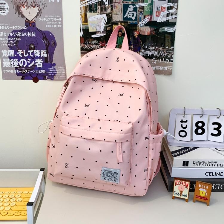 Schoolbag Bow Student Backpack College Student Simple Versatile School Bag Junior High School Student Backpack Travel Backpack
