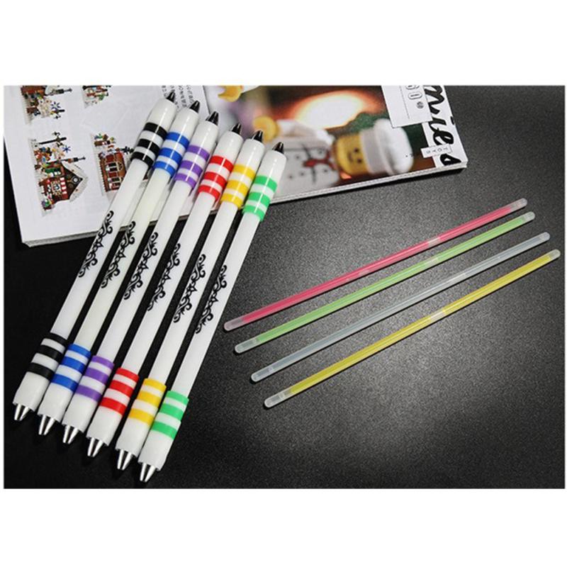 Bolígrafo Luminoso Estilizado Bolígrafo Fluorescente Set Giratorio(No puedo escribir)