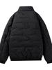 Men's Winter Business Casual Lambswool Jacket, Stand Collar, Thickened, Plus Size, Fleece-Lined, Warm Cotton.