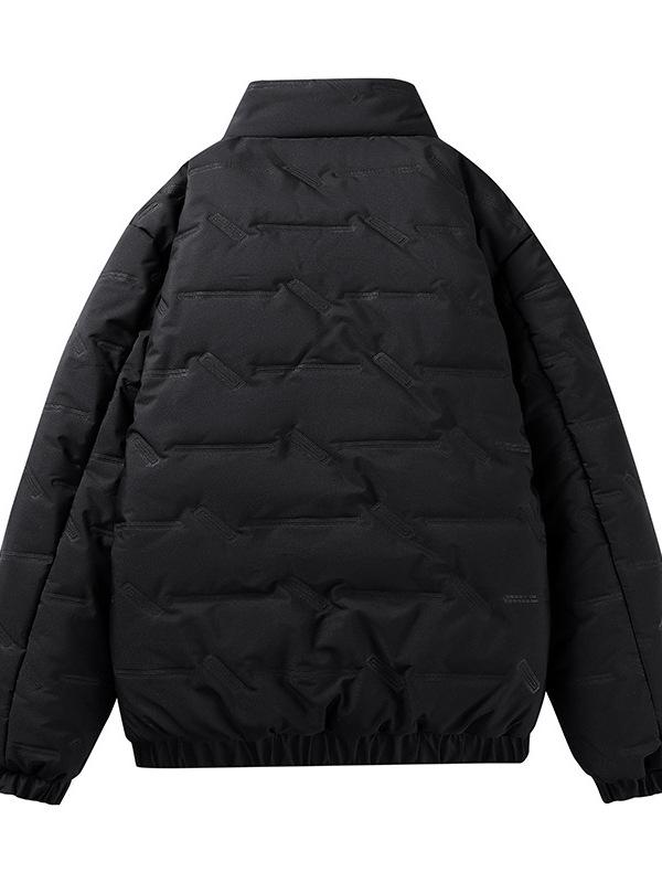 Men's Winter Business Casual Lambswool Jacket, Stand Collar, Thickened, Plus Size, Fleece-Lined, Warm Cotton.