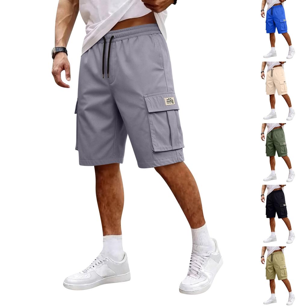 Men's Cargo Shorts with Multiple Pockets, Relaxed Fit, Casual Athletic , 5-Inch Inseam