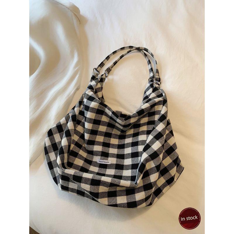 

Южный стиль Chio2nd Черно-белая клетка Свободный крой Артистичный Black and White grid