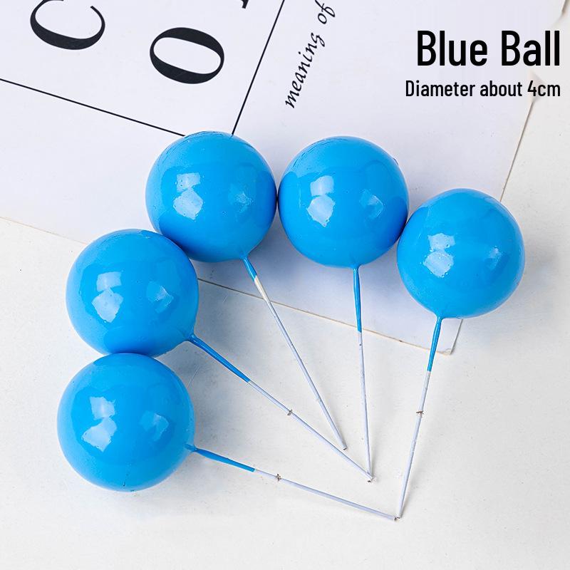 100pcs Cake Toppers: Gold, Silver, and Colorful Balls for Birthday Party Decorations