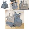Trendy Summer Denim Overall Outfit For Girls With Stylish Sleeveless Design And Comfortable Cotton Fabric