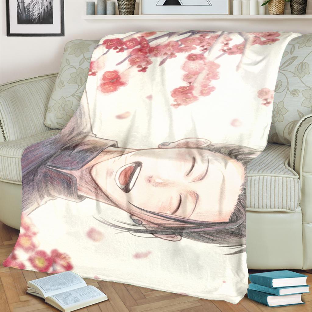 Soft Flannel Print Blanket Jujutsu Kaisen Warm for Bedrooms, Sofas, Beds, Chairs, Picnics, Travel