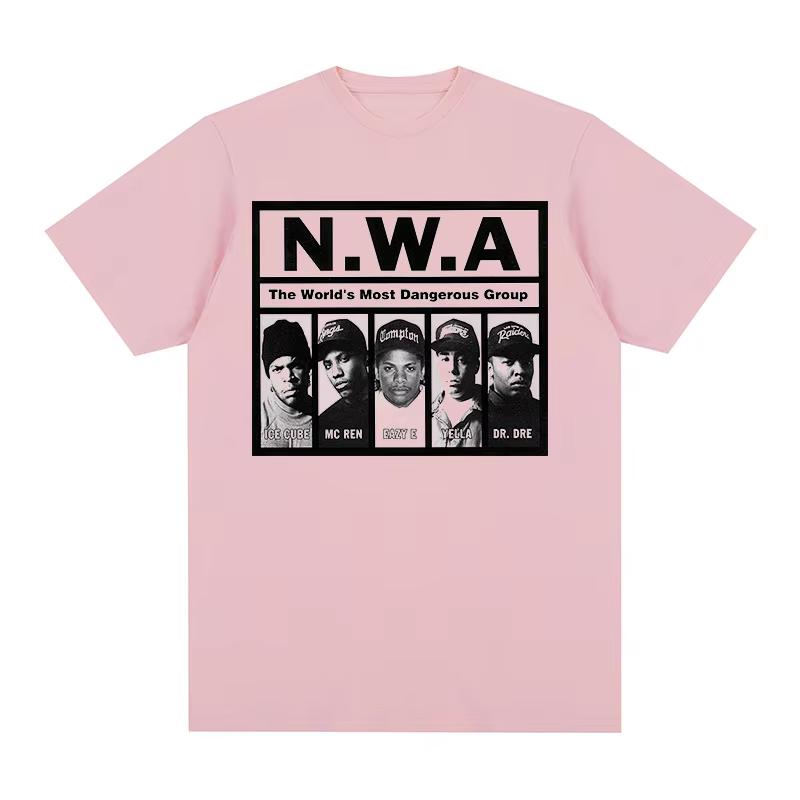 Nwa Hip Hop Cool Vintage TShirt Swag Skate Streetwear Y2k 90s Cotton Unisex Unisex Short Sleeve Crew Neck Tee Unisex Fashion Top