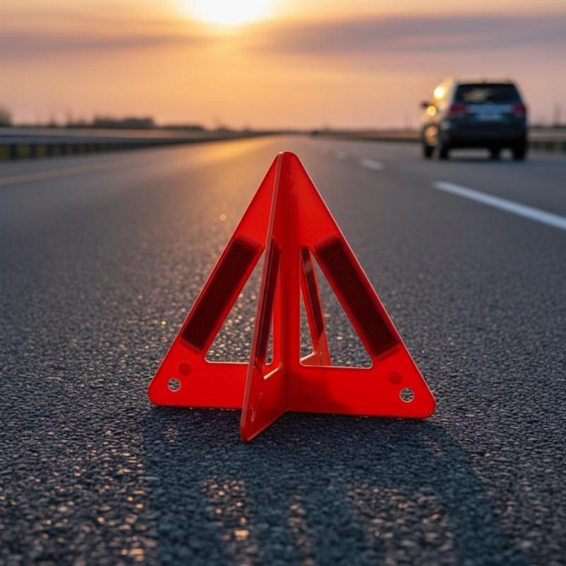 Car Emergency Breakdown Warning Triangle Reflective Safety Hazard Car Tripod Foldable Stop Sign Reflector Cars Stop Sign Stand