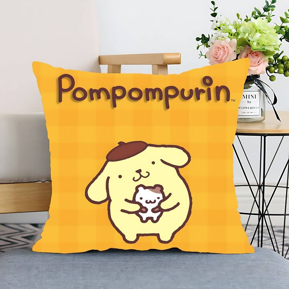 S-Sario P-Pompompurin Kissenbezug Kissenbezug Polyester Kissenbezug Dekoratives Sofakissen Kissenbezug Heimdeko