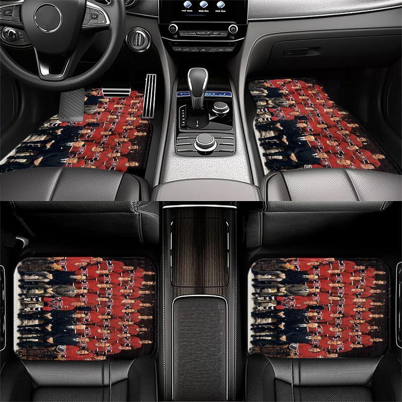 Montreal Canadiens pattern Black Car Floor Mats Full Coverage All-Season Car Mats, XPE Non-Slip And Wear-Resistant Mats Suitable for SUV Interiors, T