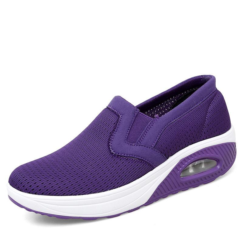 Nurse shoes raw mesh model gas solid color want thick-soled air cushion shaking casual foot sneakers