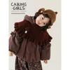 YouYou Girls' 2025 Winter Warm Hooded Padded Jacket