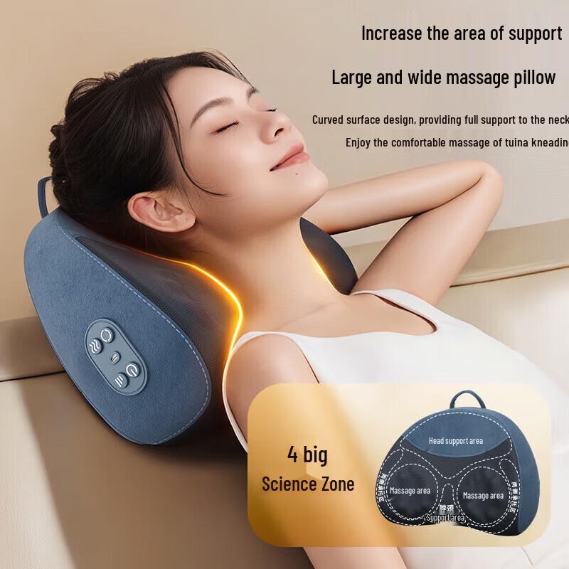 AUX Rechargeable Neck and Back Kneading Massager with Heat