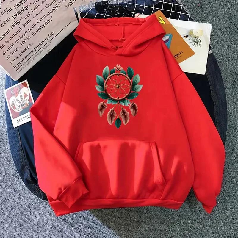 Plus Size Women Hoodie Retro Graphic Print Long Sleeves Sweatshirt Casual Sport Pullover Top Autumn Winter Street Women Clothing