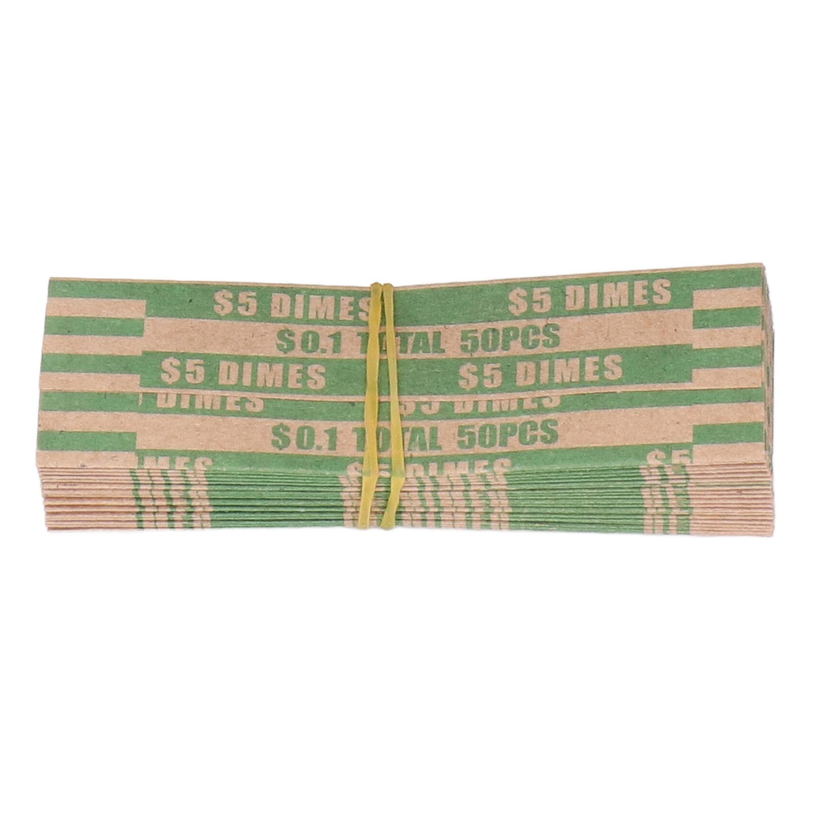 

300 шт., защитная бумажная трубка для монет, устойчивая к поломкам, для ручного заполнения, автоматического подсчета монет $0.1