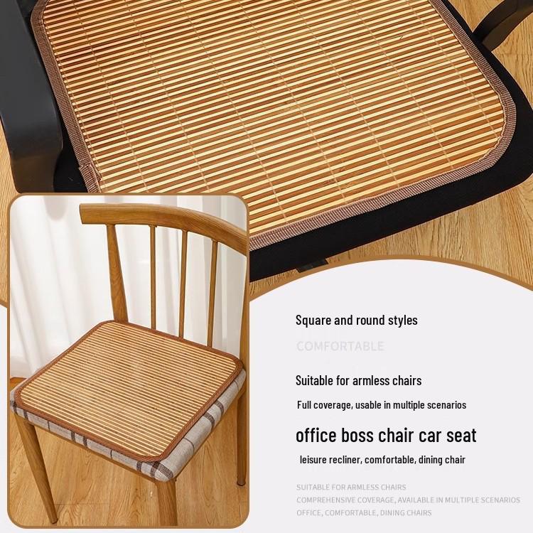 Breathable Summer Bamboo Seat Cushion for Office, Car, or Sofa