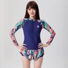2026 Women's Long Sleeve Split Sun Protection Swimsuit for Hot Springs and Resorts