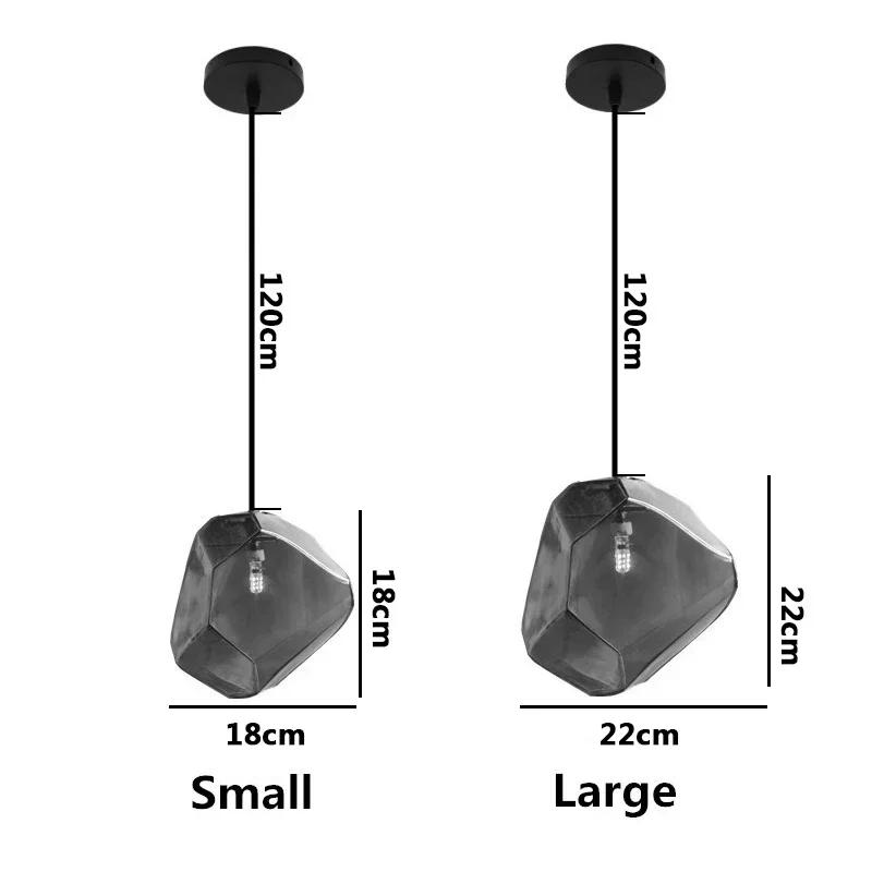 Eenvoudige Stenen Glazen Hanglamp Kleurrijke Indoor G4 Led Lamp Het Restaurant Eetzaal Bar Cafe Winkel Verlichtingsarmatuur
